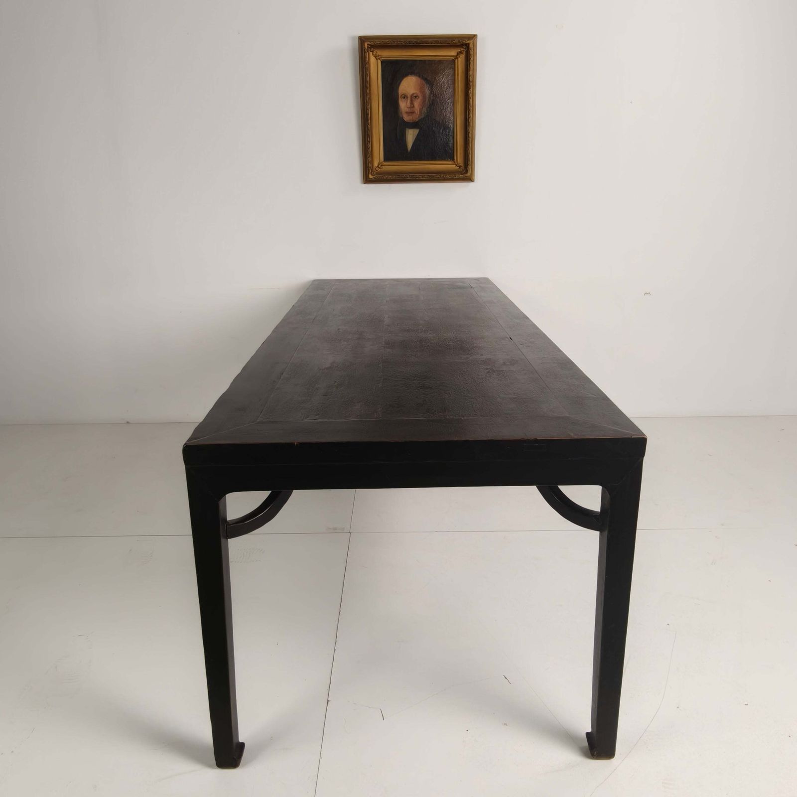 Black Chinese Qing Dining Table (230 Cm) — Mid To Late 18th Century — Original Lacquer photo 6911.0