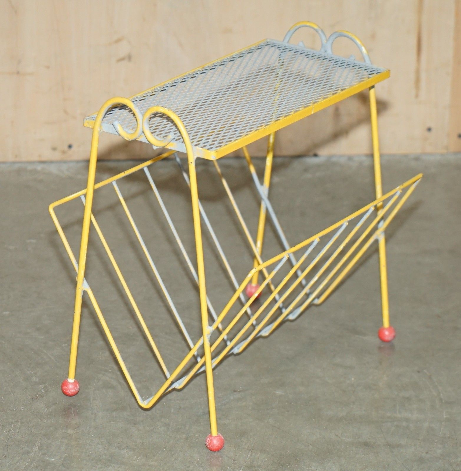 1960's Mid Century Modern Atomic Space Age Magazine Newspaper Rack photo Home Decor