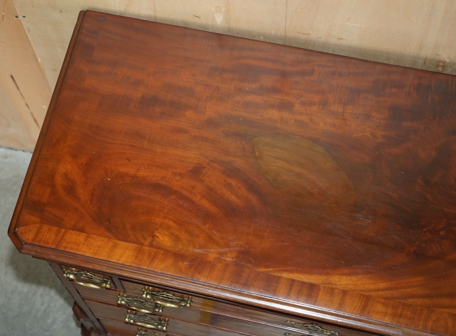 Fine Antique George III Circa 1770 Thomas Chippendale Walnut Chest Of Drawers photo vintage