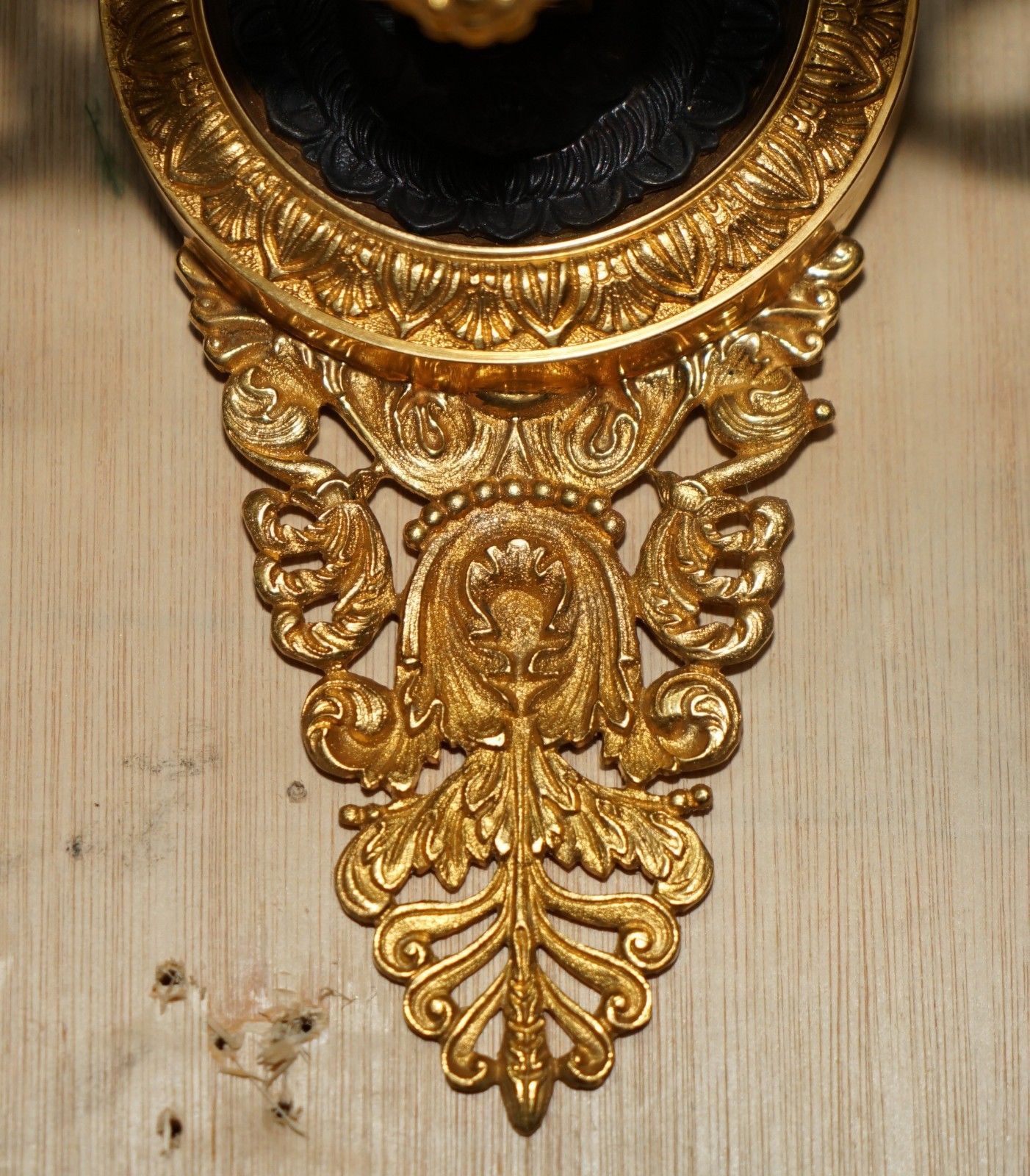 Pair Of Rrp £4,495 L'originale Italy 24ct Gold Plated Four Candle Bronze Sconces photo vintage