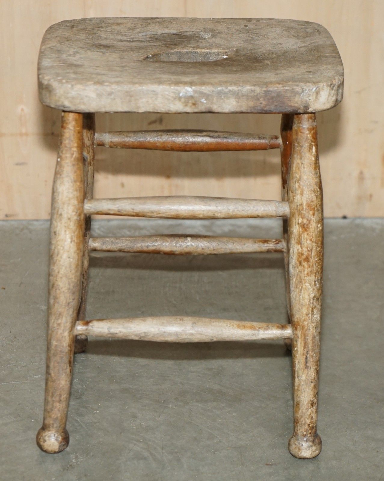 photo for sale 19th Century English Painters Draftsman Artists Stool Handle Cut Out In The Top