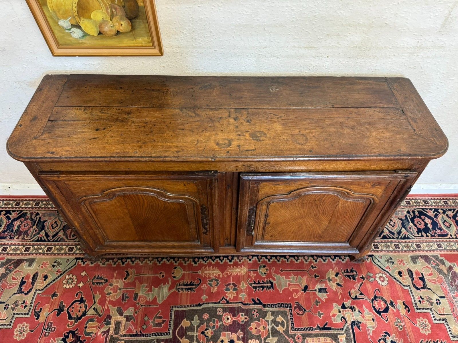 photo furniture Antique French Country Oak Two Door Cupboard Circa 1870