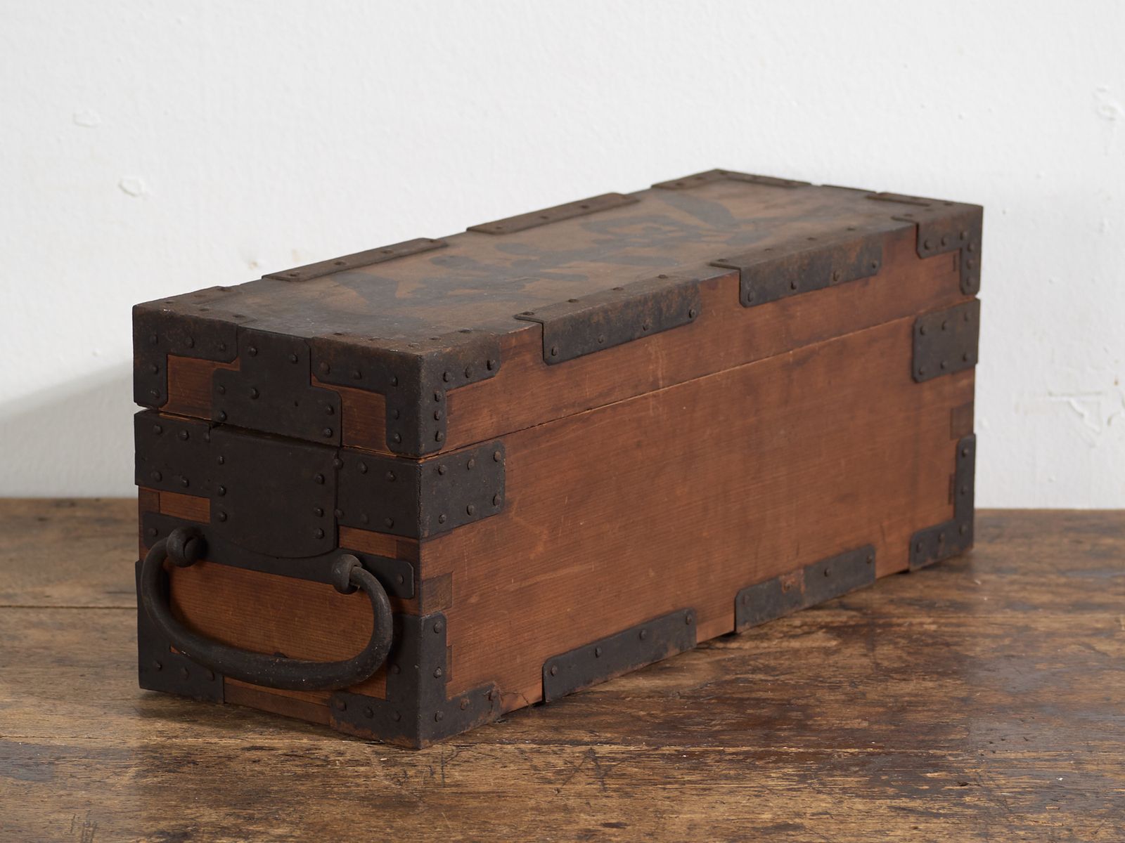 Home Decor Antique Japanese Document Box With Iron Hardware And Lock – Meiji Period (C.1880–1910) photo