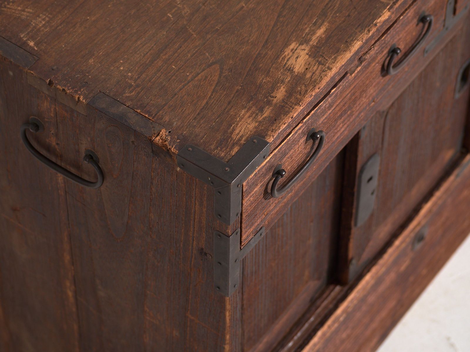 Small Antique Japanese Tansu Cabinet – Meiji / Taishō Period (C.1890 1926) #26 photo for sale