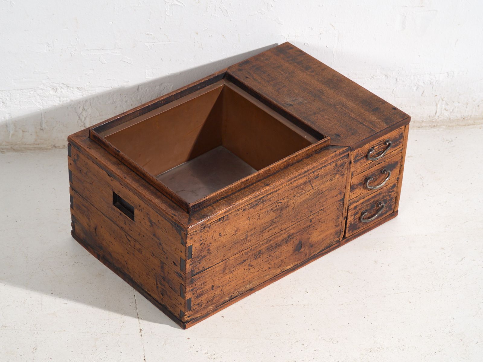 Furniture Antique Japanese Paulownia Hibachi – Meiji / Showa Period (C.1890 1945) #93 photo
