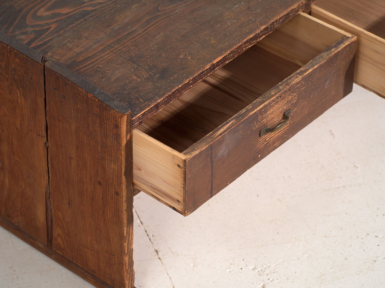 Japanese Low Desk Table With Drawers In Cedar – Showa Period (C.1926–1970) photo 704.0
