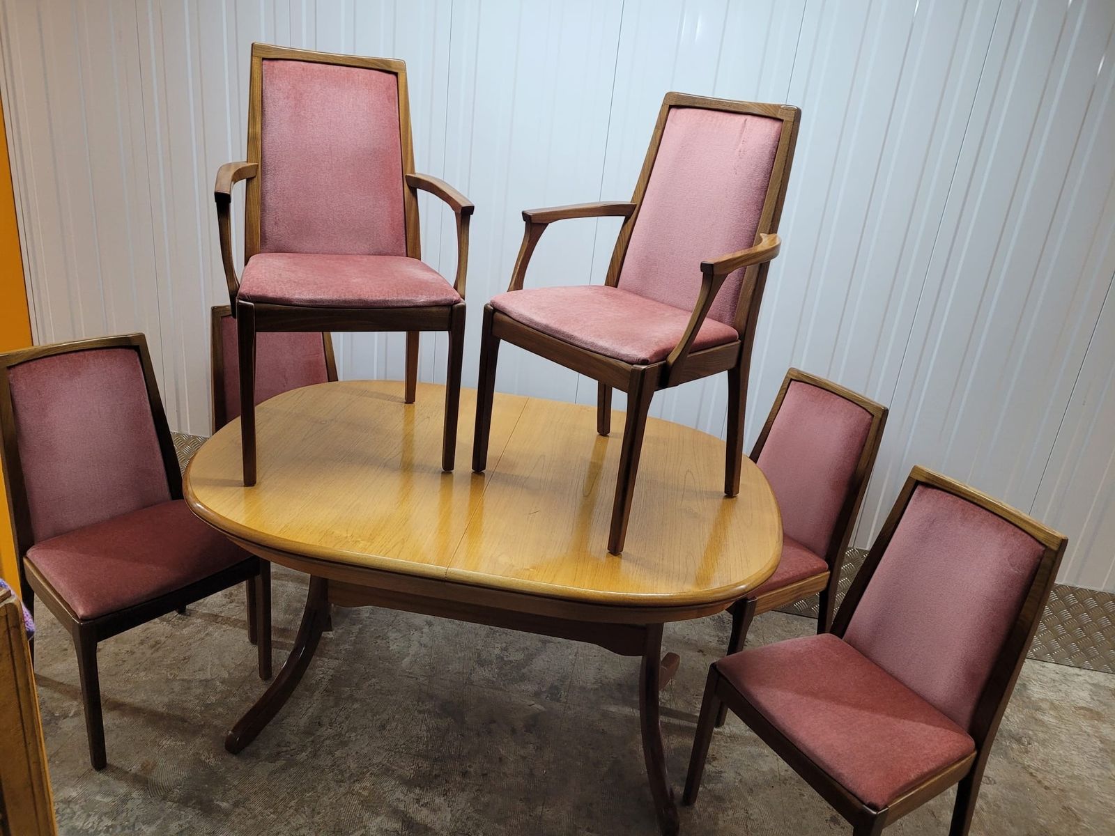 Extending Dining Table By James H Sutcliffe And Six Chairs By Nathan