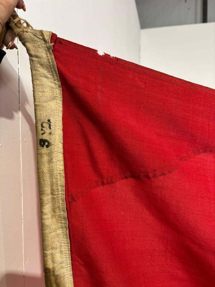 Large Vintage Royal Standard Flag, Three Lions Banner photo Textiles