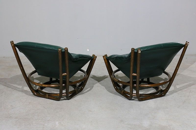 Nordic Armchairs In Bamboo And Leather photo 1902.0
