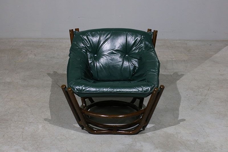 Nordic Armchairs In Bamboo And Leather photo buy