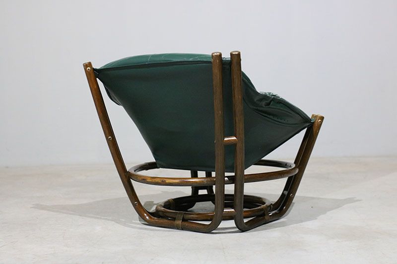Furniture Nordic Armchairs In Bamboo And Leather photo