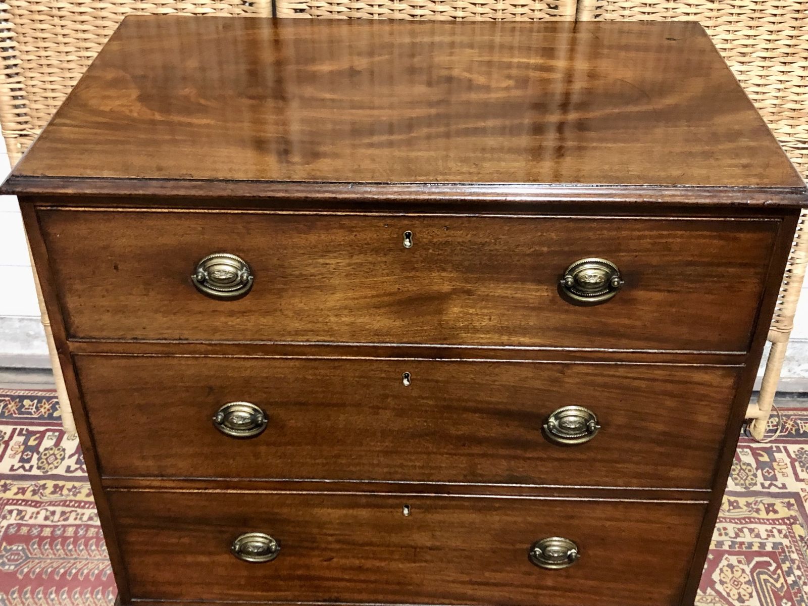 photo furniture Handsome Small Georgian Mahogany Chest Of Drawers