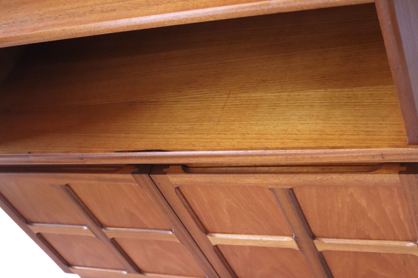 Mid Century Nathan Squares Teak Bookcase Retro Wall Unit photo 295.0