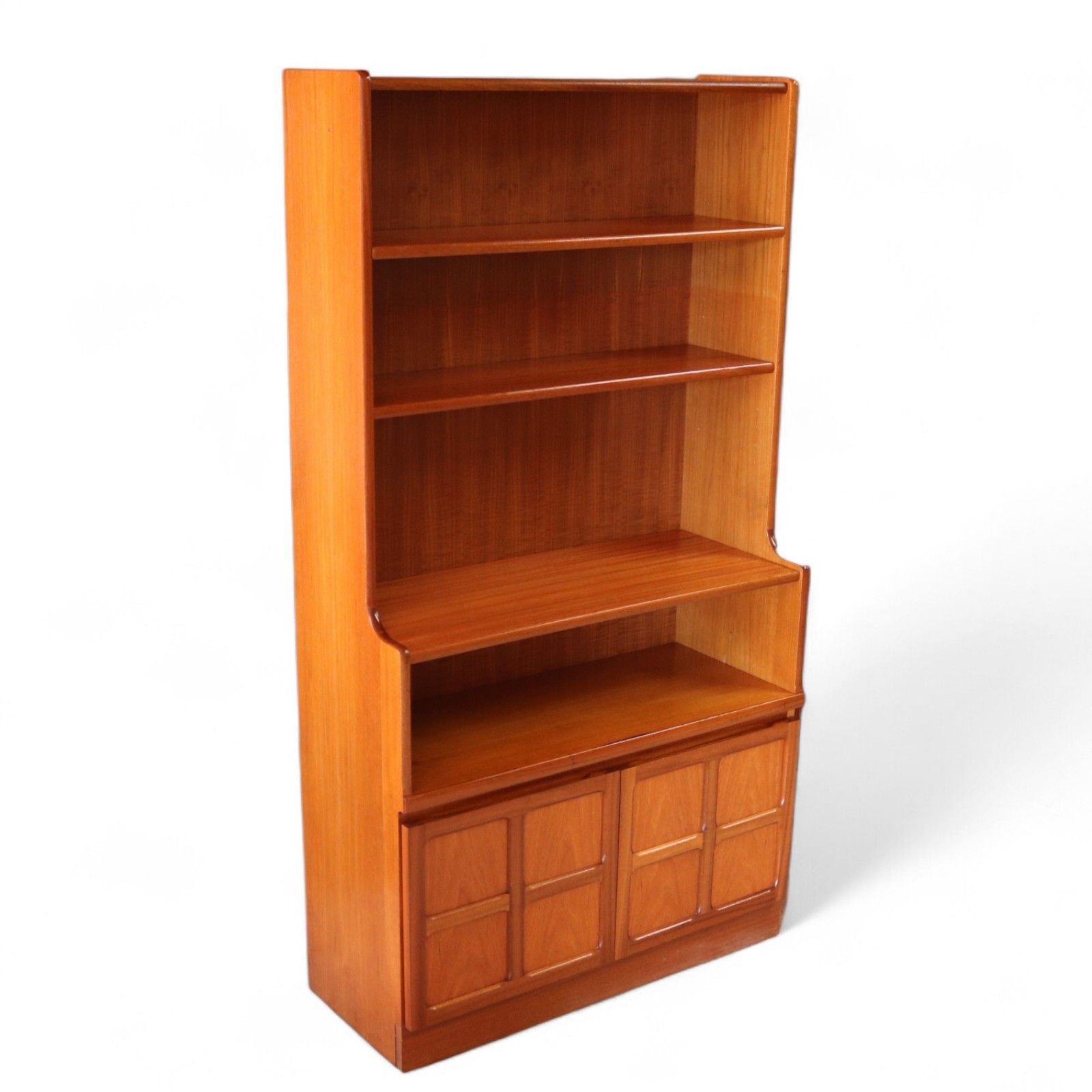 Furniture Mid Century Nathan Squares Teak Bookcase Retro Wall Unit photo