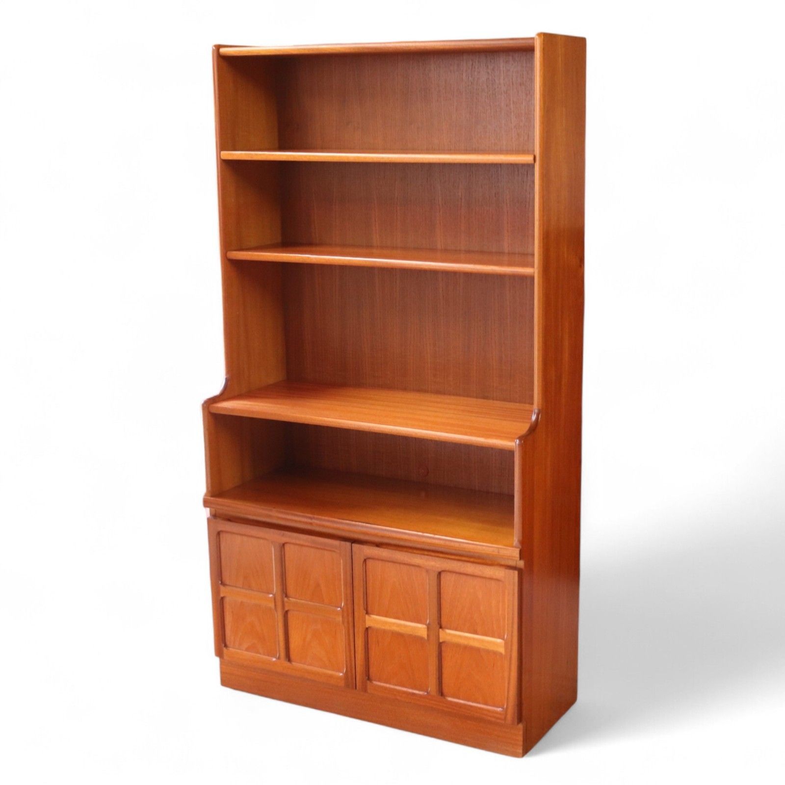 photo vinterior Mid Century Nathan Squares Teak Bookcase Retro Wall Unit