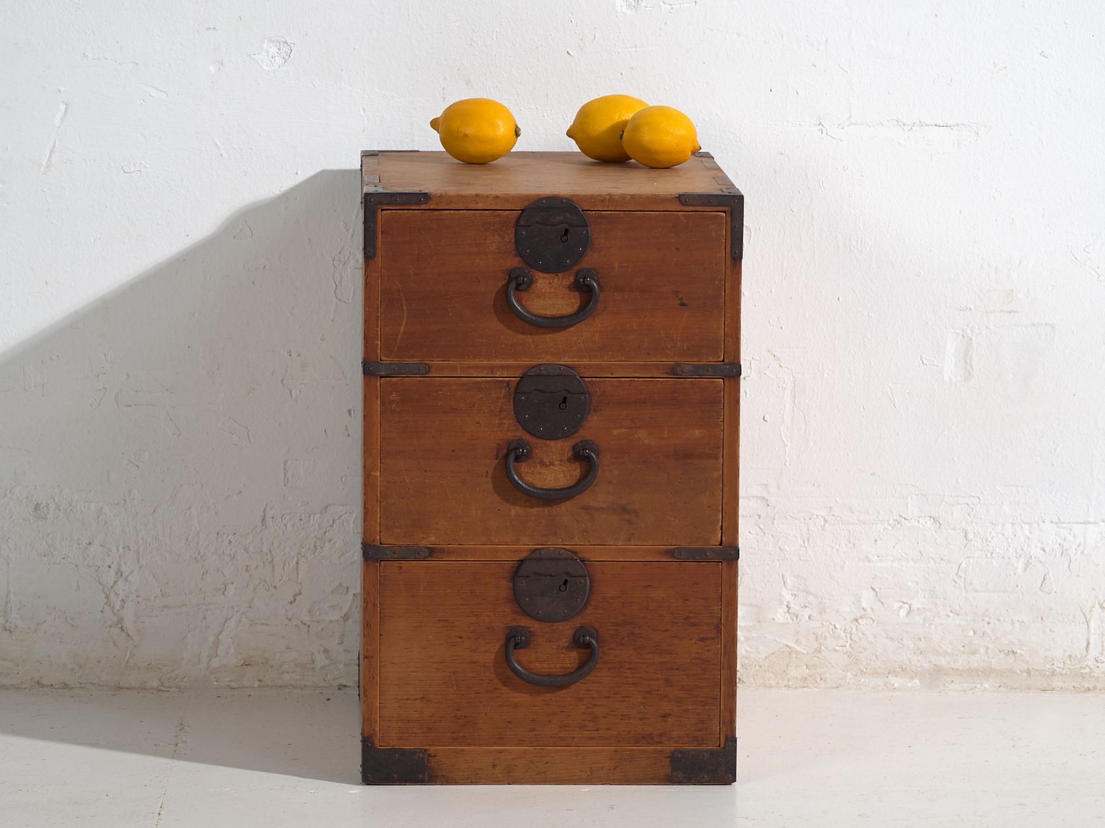 photo for sale Antique Japanese Three Drawer Tansu – Meiji Period (C.1890–1926)