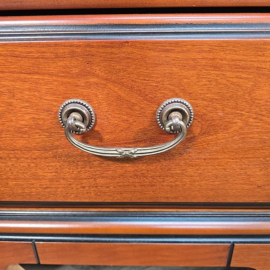 Vintage Bedside Cabinet Table Mahogany Nightstand Drawer Slide Butlers Shelf photo buy