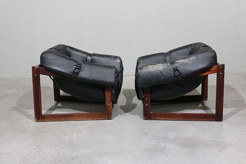 Pair Of Percival Lafer Armchairs In Leather. photo furniture