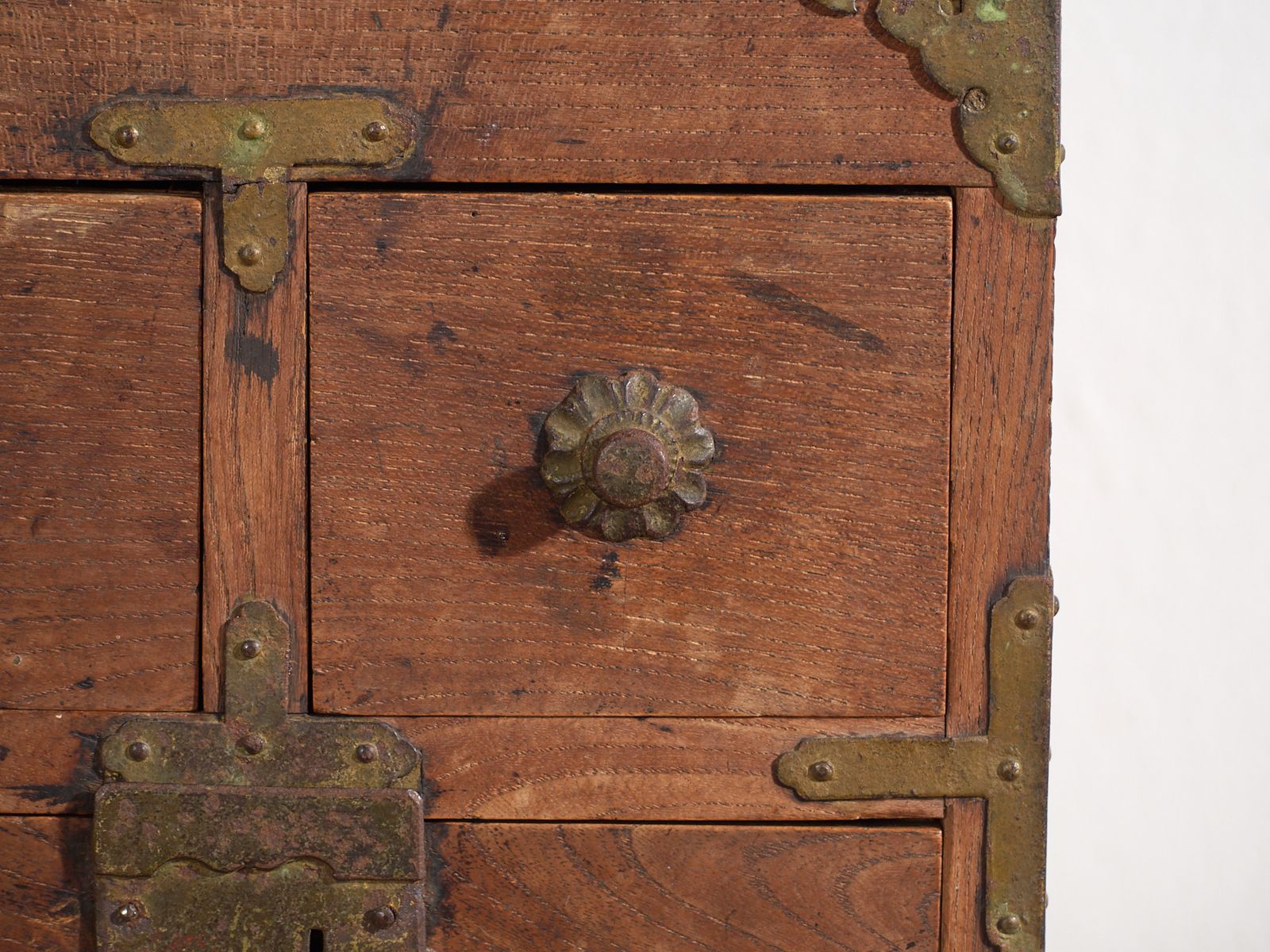 photo furniture Antique Japanese Storage Box With Drawers And Hinged Lid – Early Showa Period (C.1928)