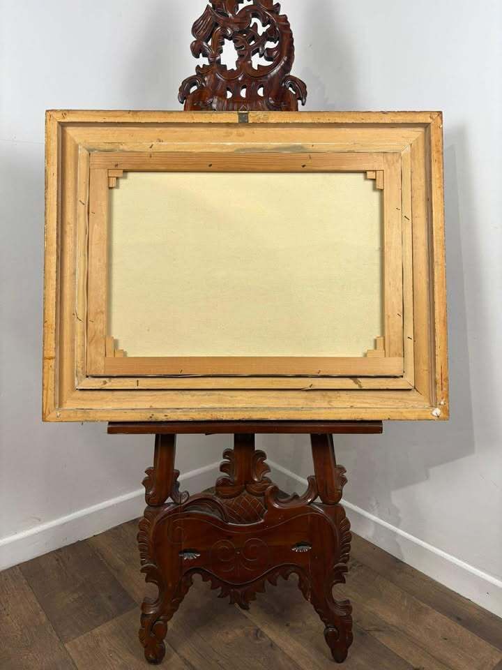 319.0 Oil On Canvas Seascape Painting – Signed “Sauli” – Ornate Gilt Frame photo