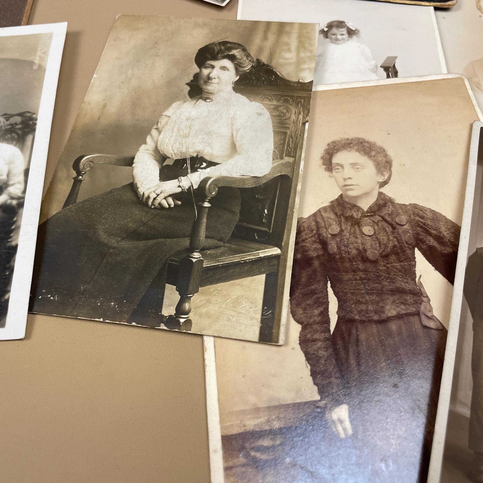 photo furniture Vintage Cabinet Card Photo Lot Antique Portrait Ephemera Victorian Era Studio Photographs Post Cards Figures People Collection