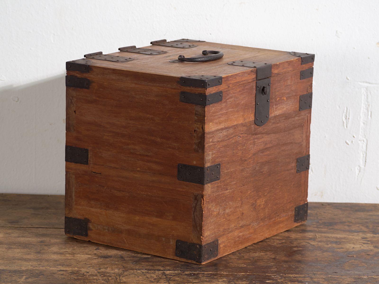 photo for sale Japanese Ko Dansu With Hinged Lid And Drawers In Paulownia Wood, Meiji–Taishō Period, Circa 1868–1926