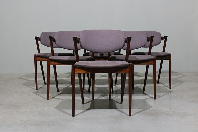 Set Of 6 Kai Kristiansen Model 42 Chairs photo for sale