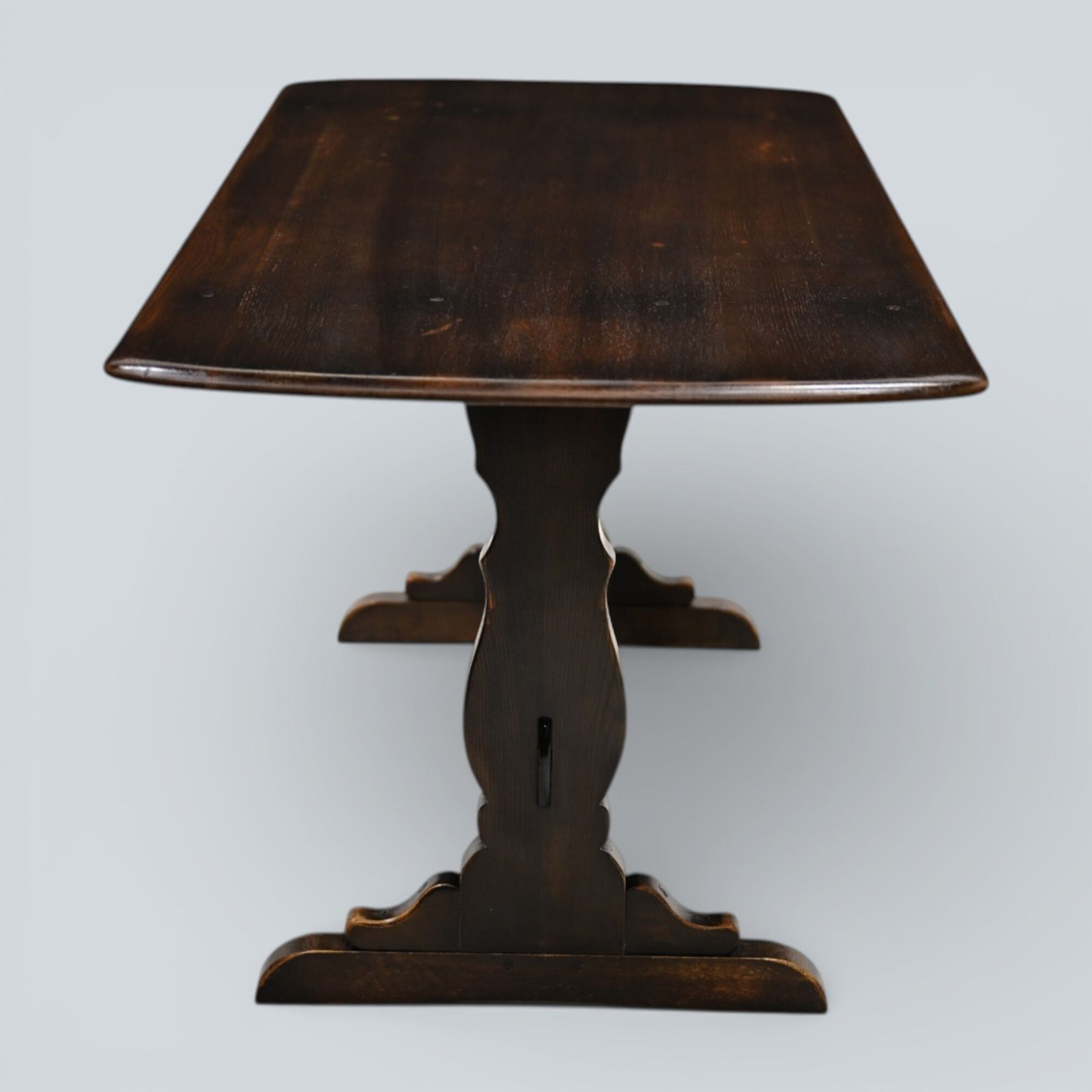 Ercol Refectory Plank Top Dining Table Traditional Finish #155 Free Uk Delivery photo vintage