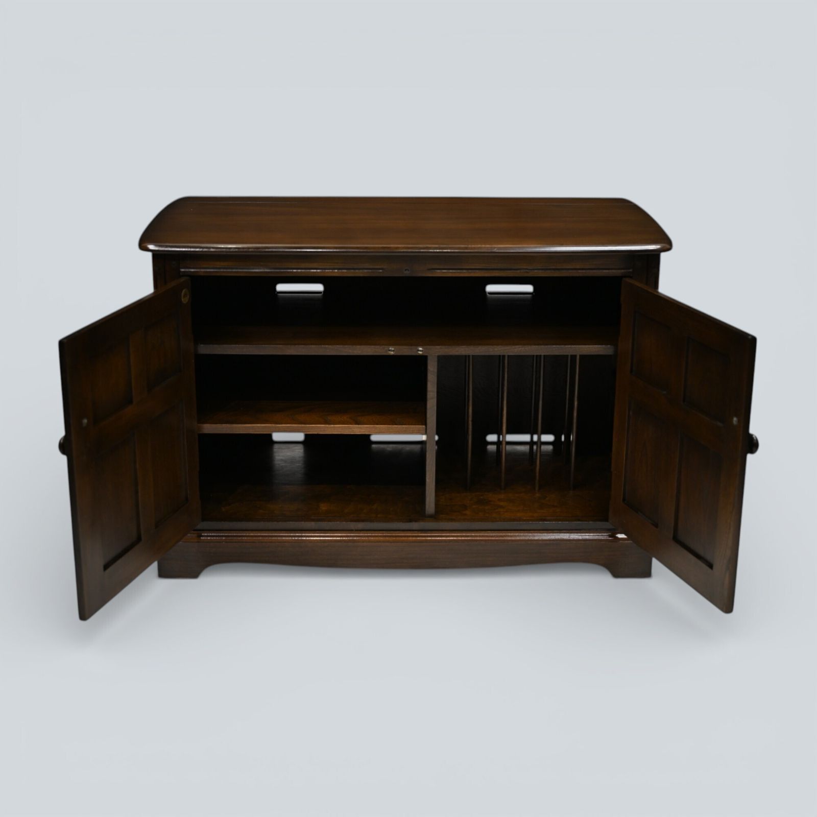 photo for sale Ercol Malvern Music Hi Fi Cabinet Dark Finish Free Uk Delivery