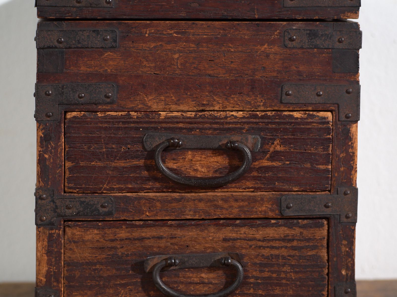 photo furniture Japanese Ko Dansu With Hinged Lid And Drawers In Paulownia Wood, Meiji–Taishō Period, Circa 1868–1926