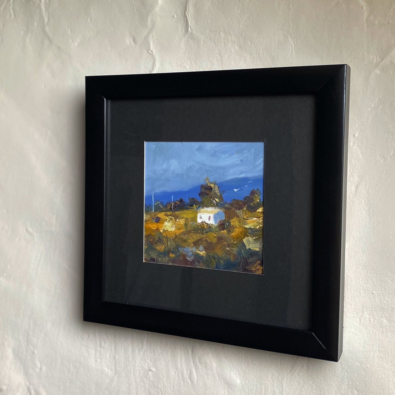 Oil Painting Cottage On Hill