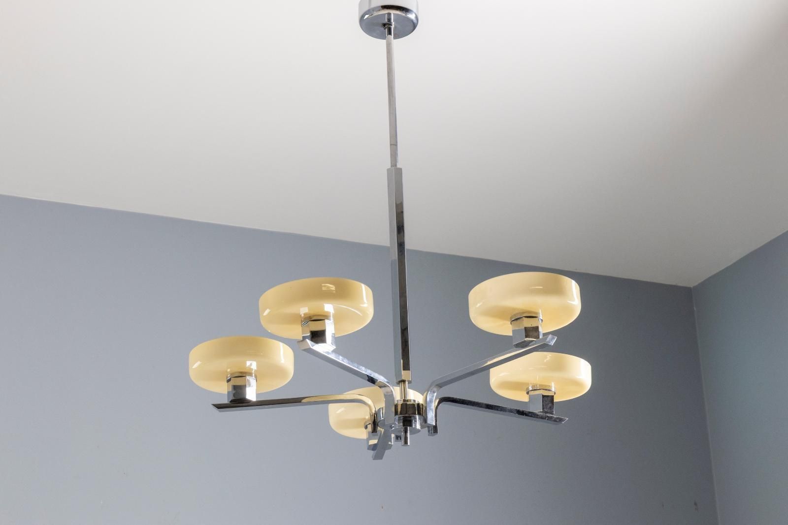 Art Deco Chandelier Bauhaus Influence 1930s photo 957.0