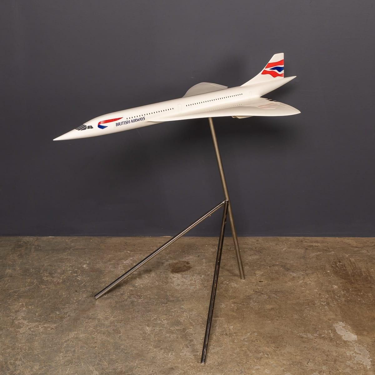 20thc Large British Airways Concorde Model By Space Models, England C.1999 photo for sale