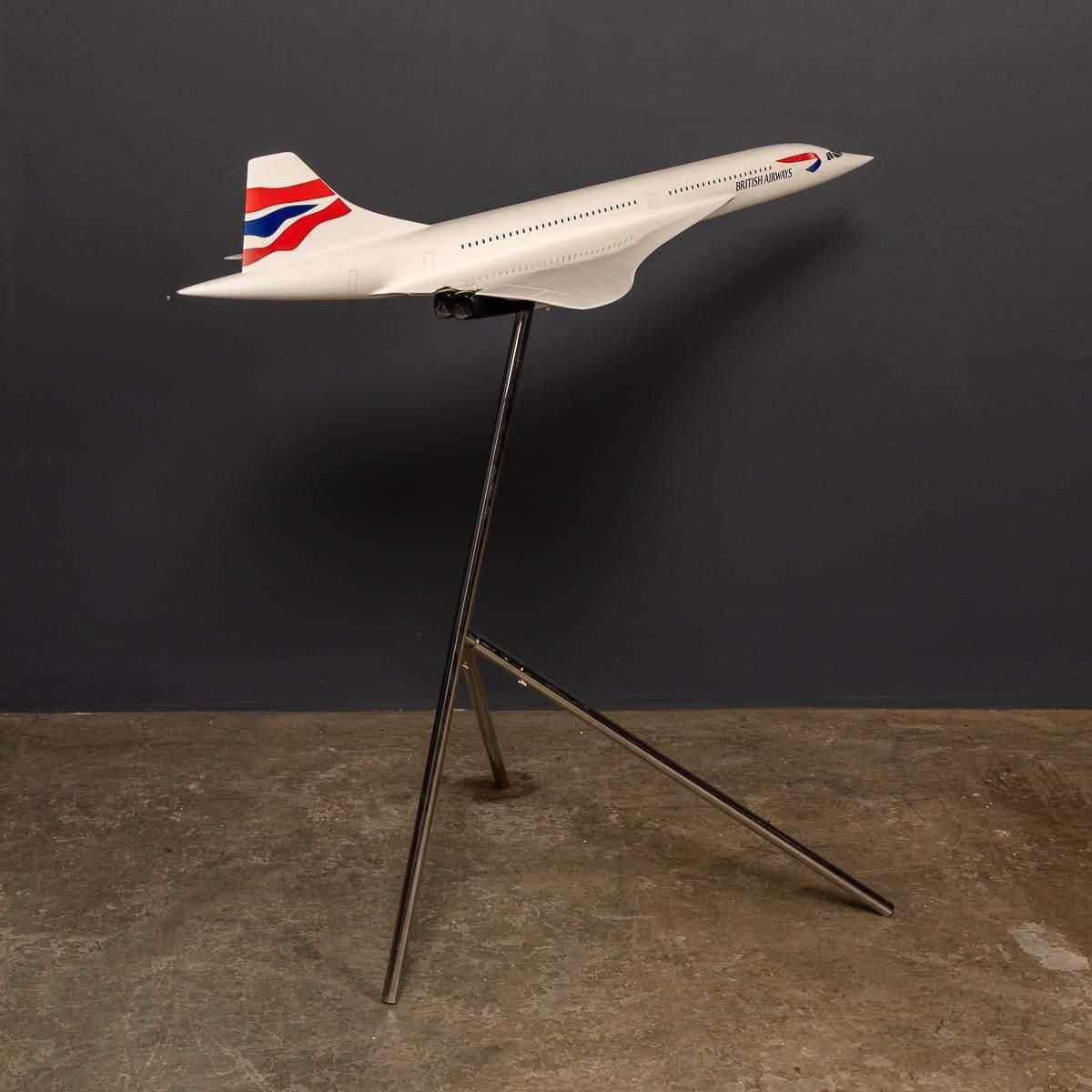 20thc Large British Airways Concorde Model By Space Models, England C.1999 photo vinterior
