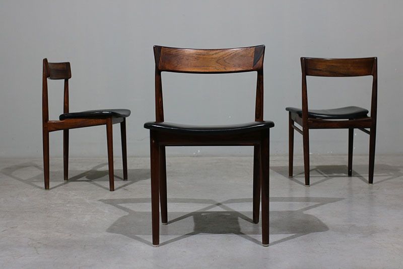 Set Of 6 Henry Rosengren Hansen Chairs In Rosewood. photo for sale