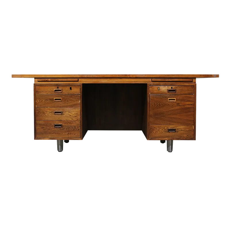 Nipu Secretary Desk From The 1970s, Made Of Rosewood.