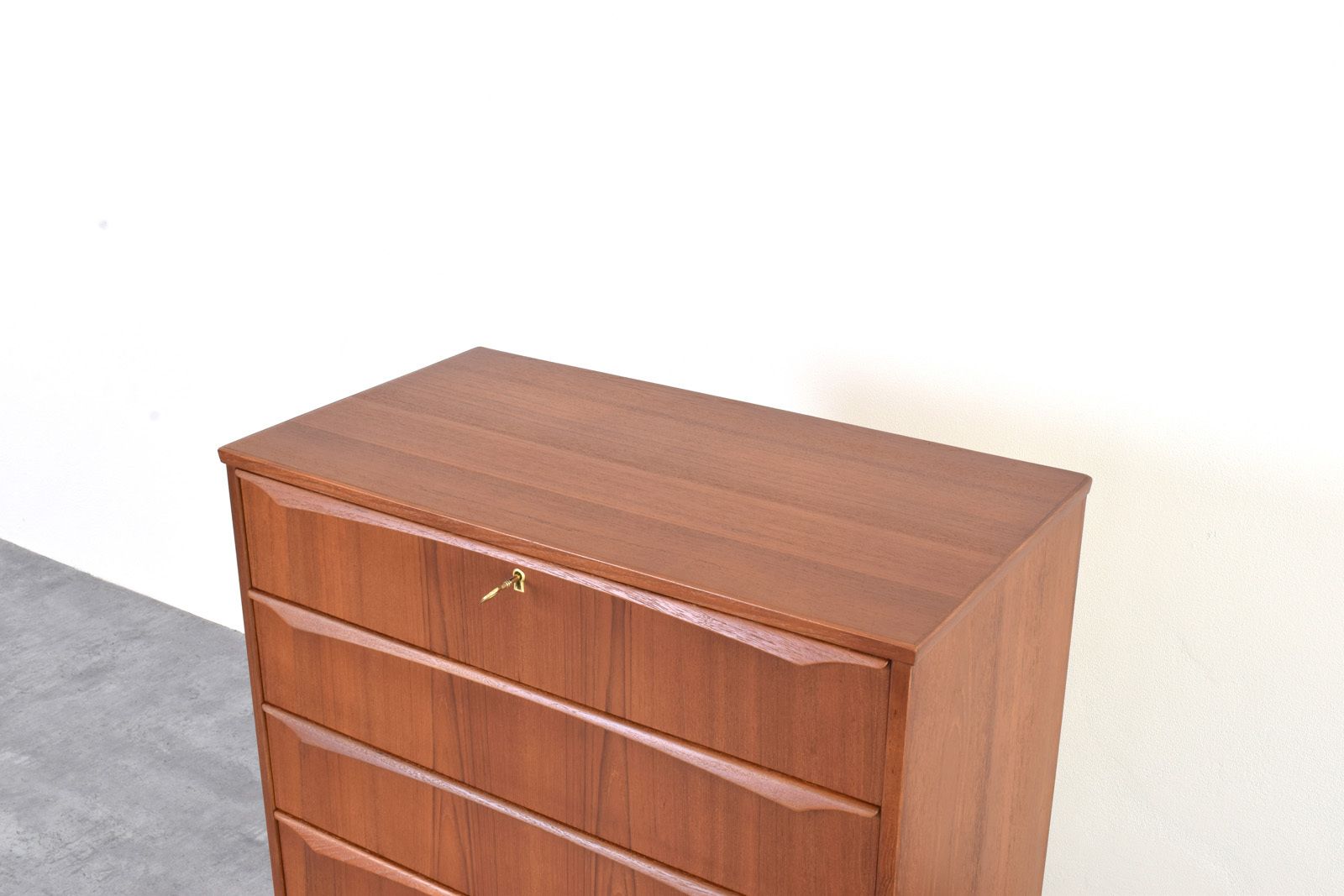 1250.0 Mid Century Danish Teak Chest Of Drawers, 1960s. photo