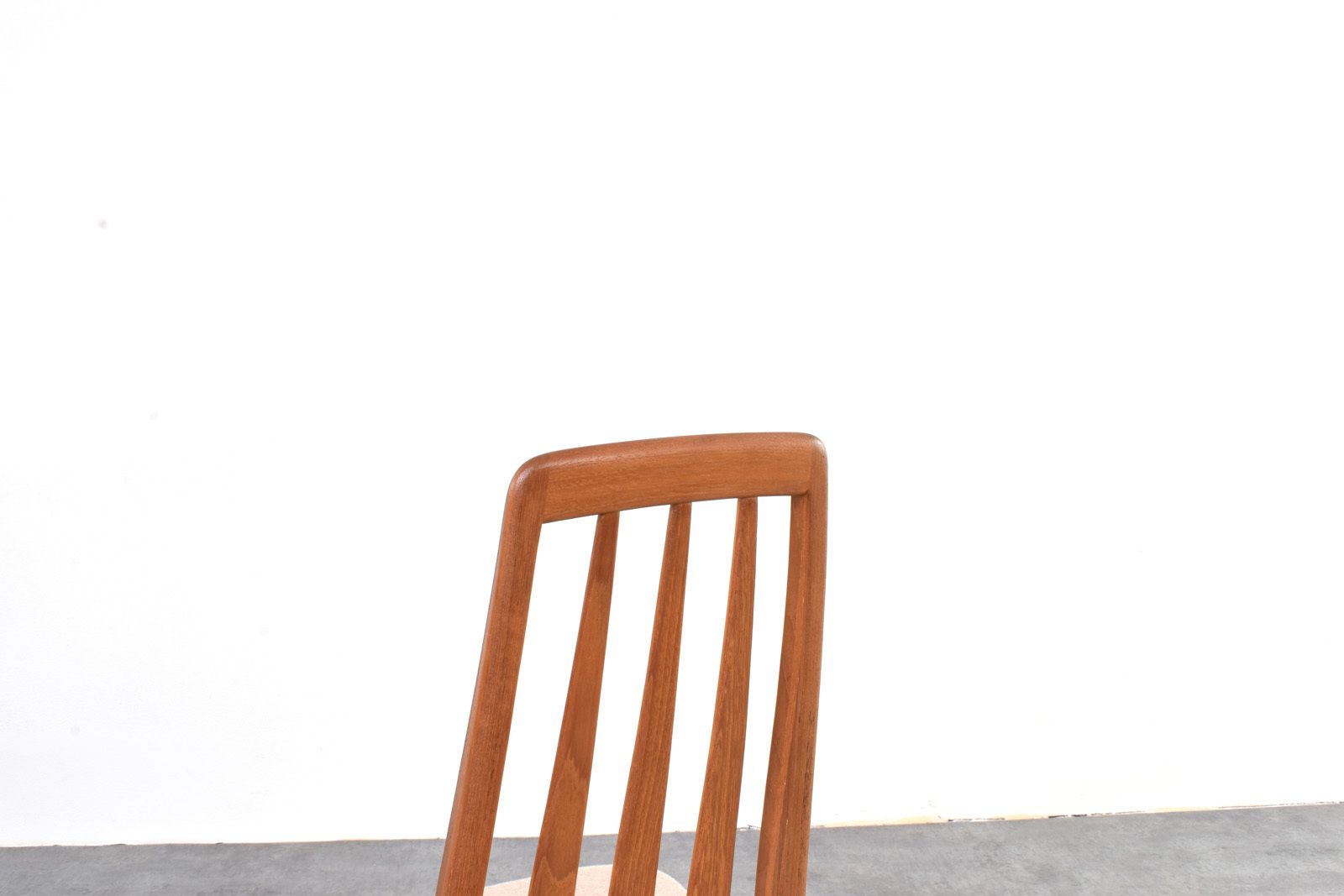 Furniture Mid Century Teak & Wool Eva Dining Chairs By Niels Koefoed For Koefoed Hornslet, 1960s, Set Of 4 photo