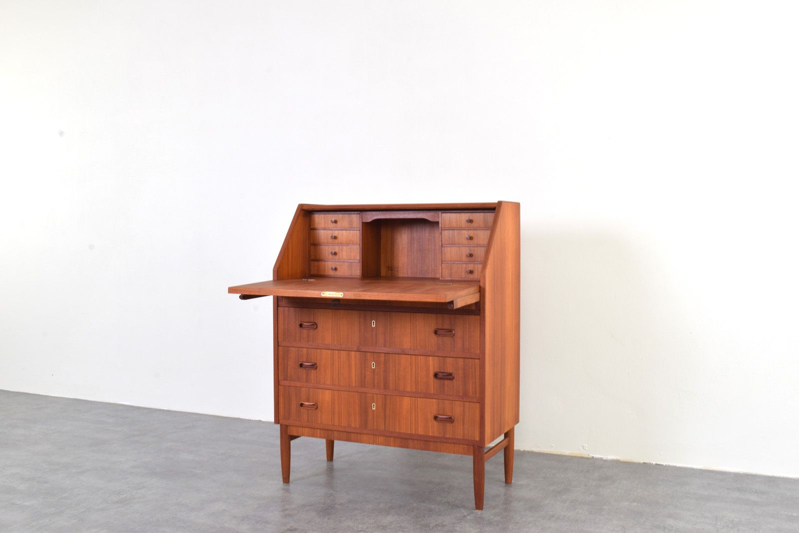 Furniture Mid Century Danish Teak Secretary, 1960s. photo