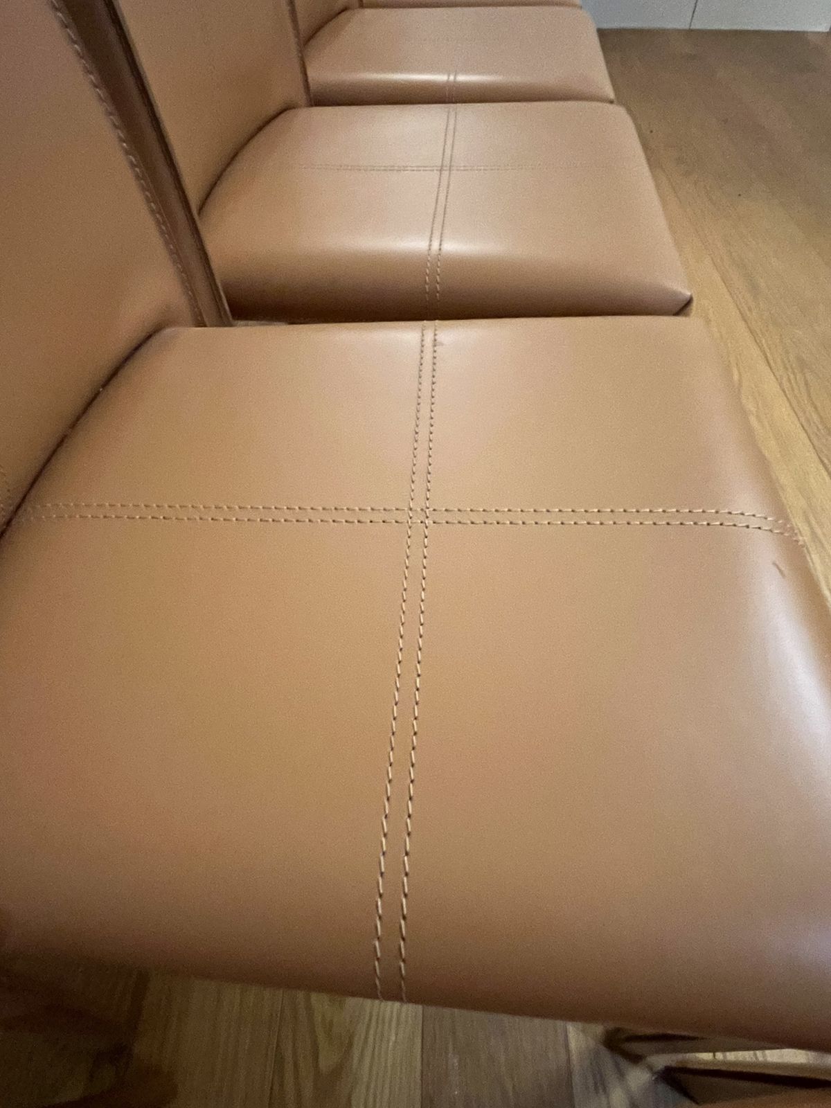 Roche Bobois Leather 'Kios' Dining Chairs   Set Of 6 photo vinterior