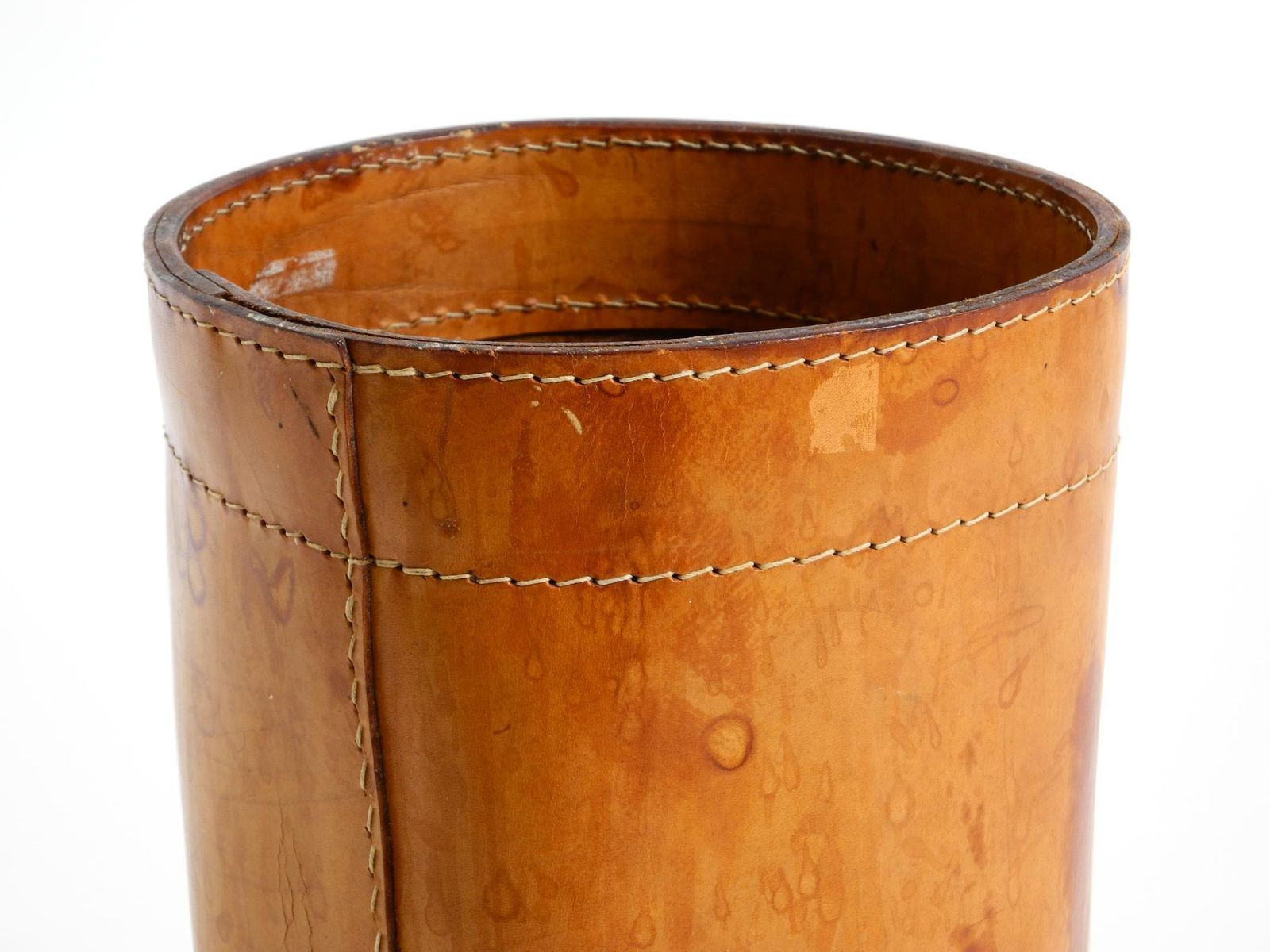 photo vintage Beautiful 1960s Leather Paper Bin By Torben ørskov & Co Denmark