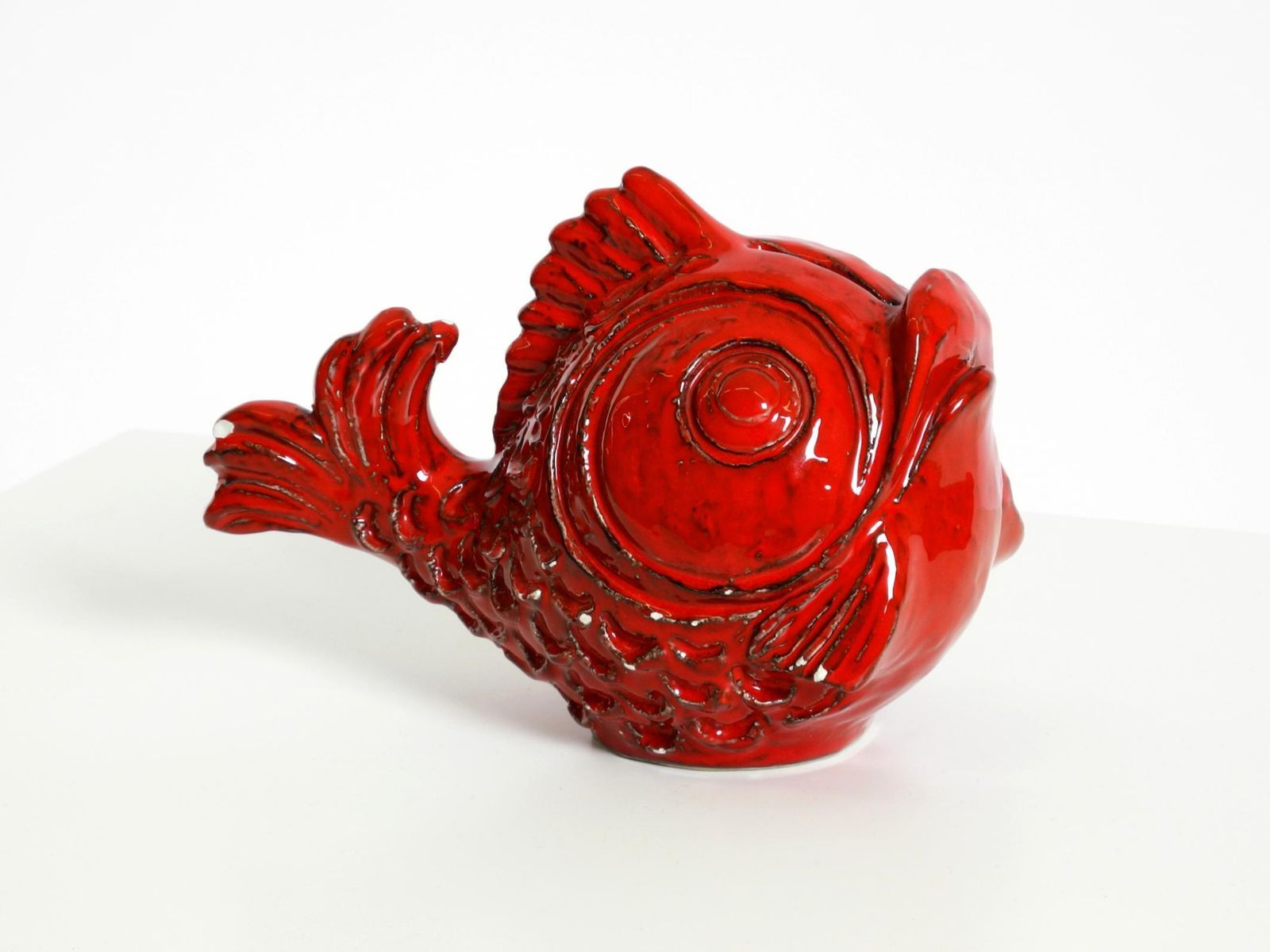 Beautiful 1960s Ceramic Fish Money Box By Aldo Londi For Bitossi Italy photo for sale