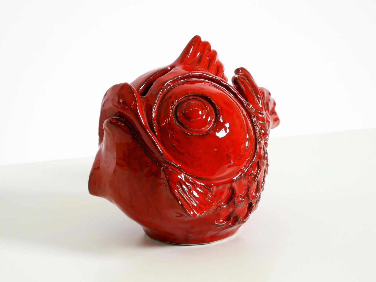 Beautiful 1960s Ceramic Fish Money Box By Aldo Londi For Bitossi Italy photo buy