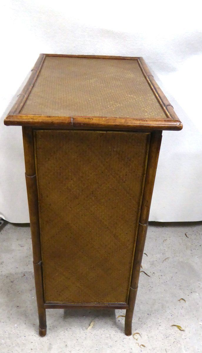 photo furniture Vintage Wicker Cabinet From Becara, Spain, 1980s