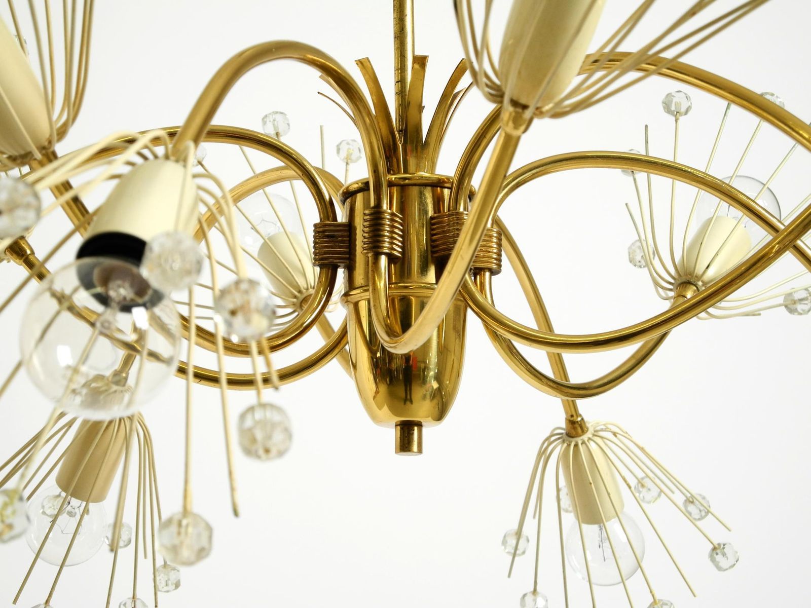 Lighting Beautiful Brass Chandelier By Emil Stejnar For Rupert Nikoll photo