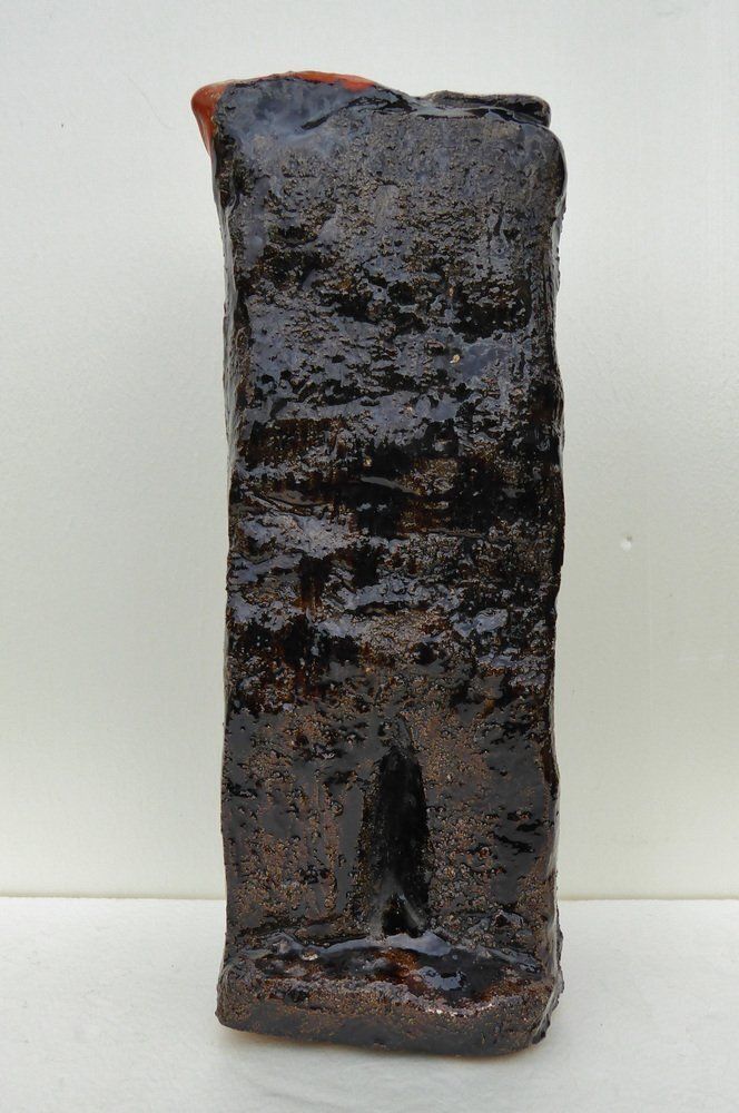 Belgian Brutalist Cubist Clown Sculpture In Ceramic, 1960s photo Art