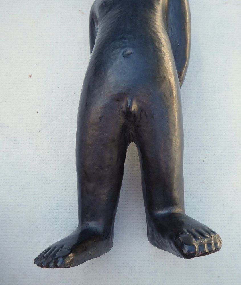Ceramic Boy Sculpture Attributed To Elie Van Damme For Perignem, 1960s photo for sale