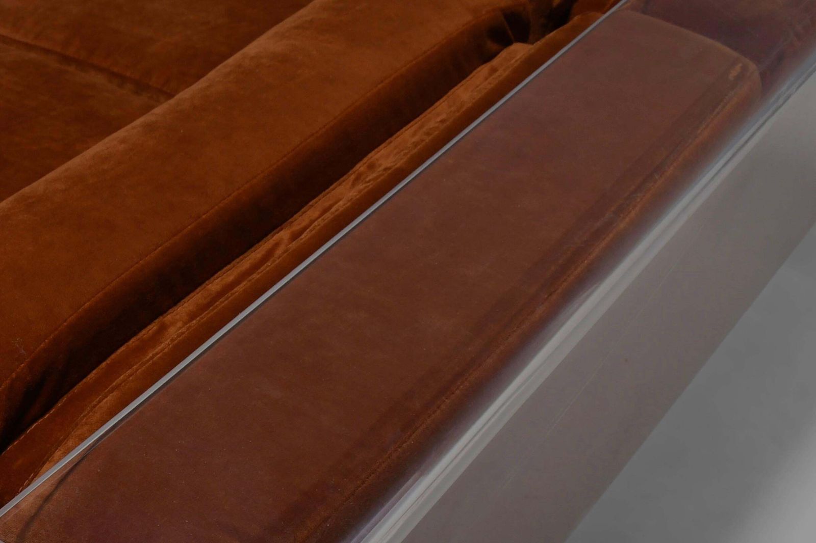 photo furniture Rare Lucite Sectional Sofa By Roberto Monsani For Acerbis, Italy 1975