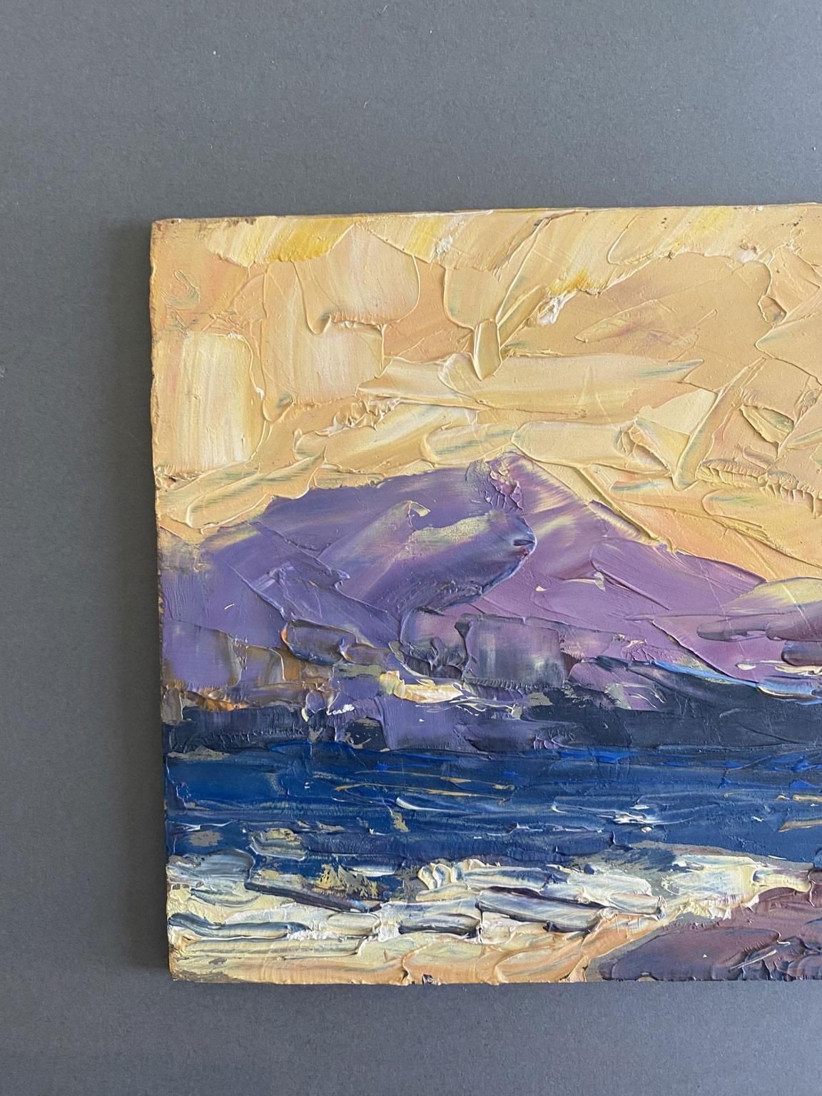Seascape Oil Painting With Sailboat And Figures, Signed, Italy, 1978 photo furniture