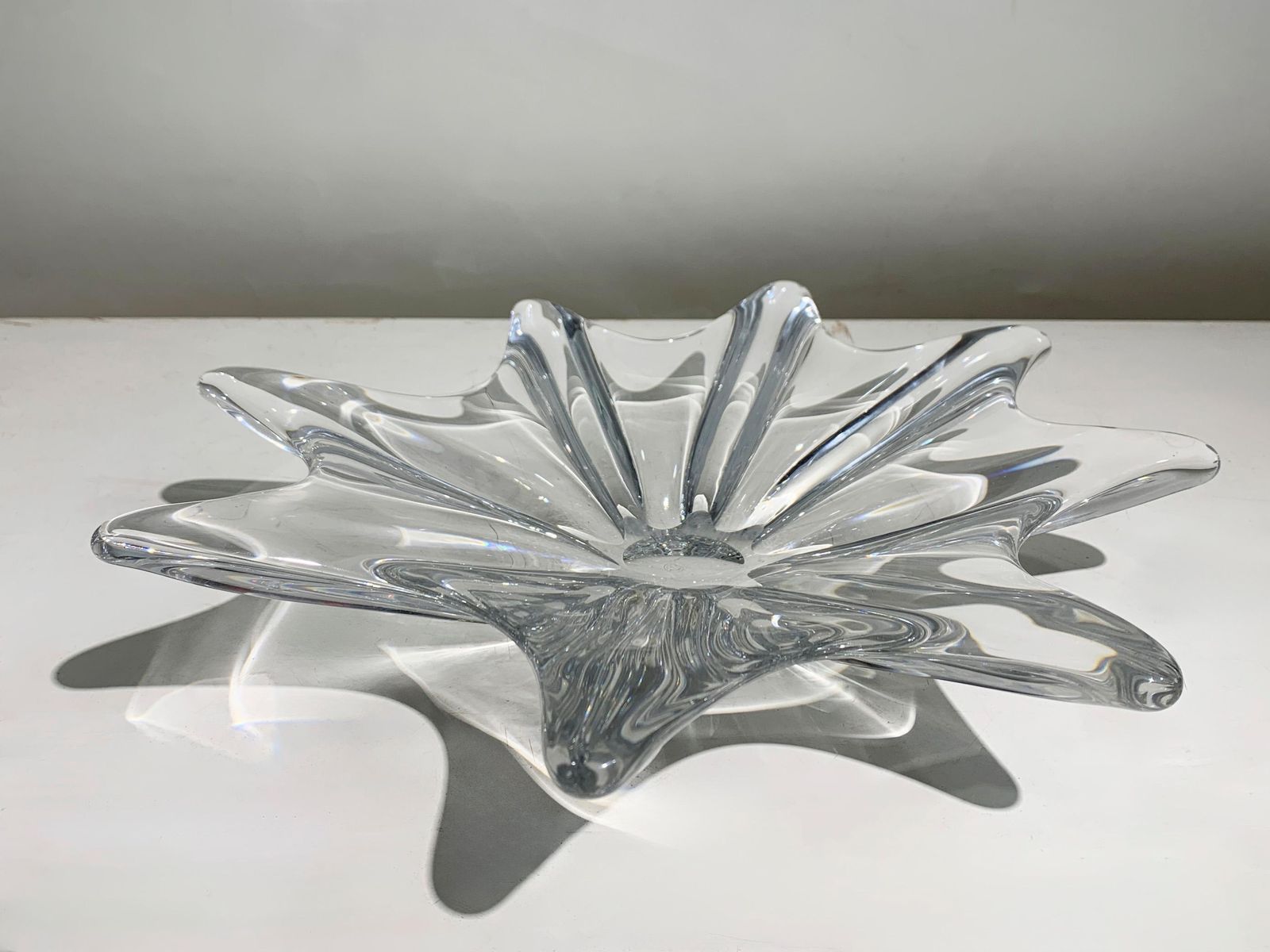 Mid Century Modern Baccarat "Stella" Crystal Starfish Centerpiece Bowl, France photo Home Decor